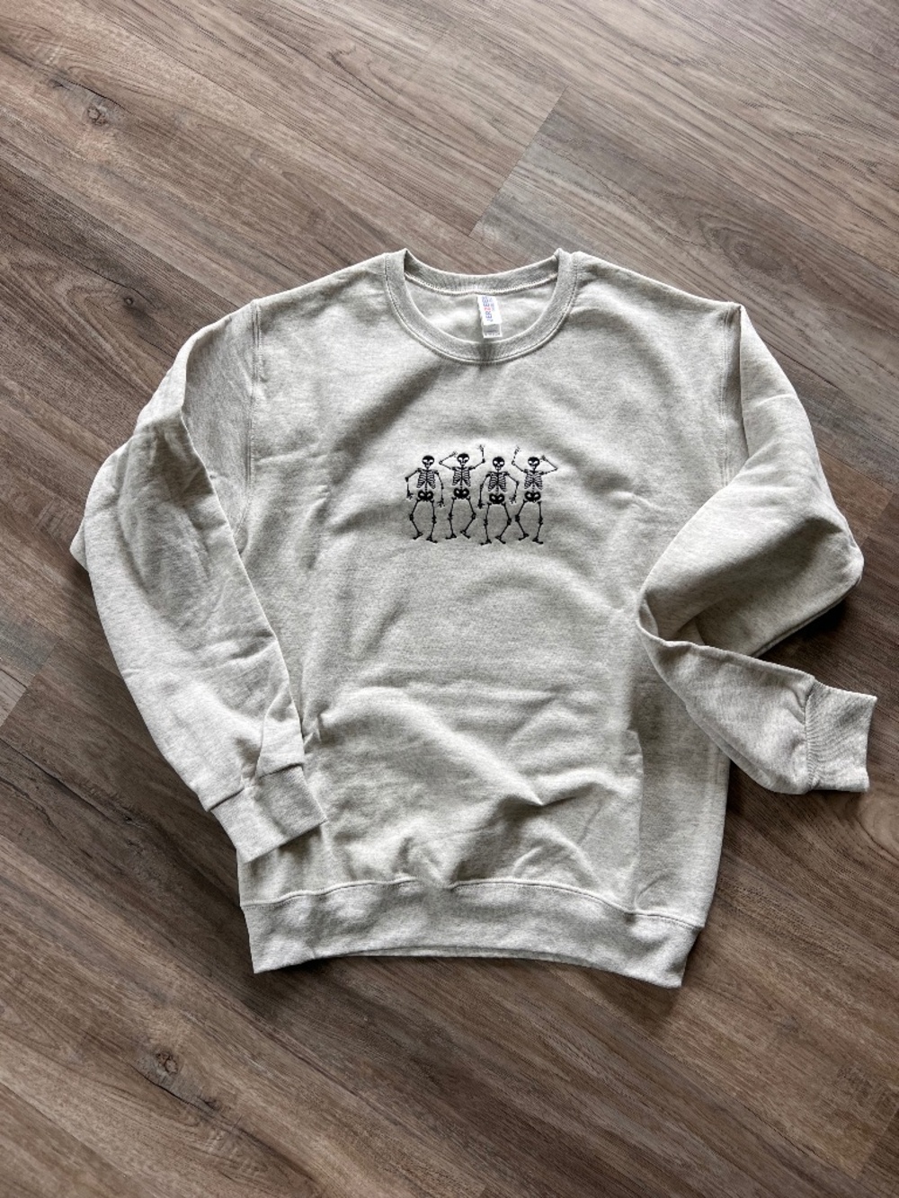 Dancing Skeletons, Embroidered Sweatshirt